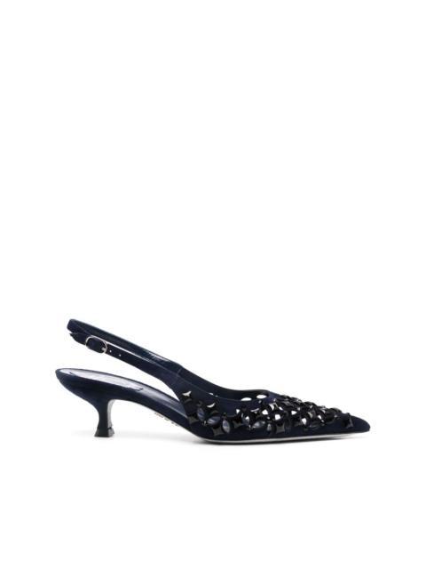 RENE CAOVILLA 45mm laser-cut pumps