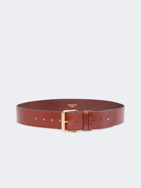 WEEKEND Max Mara CARNET Leather belt - HAZELNUT BROWN