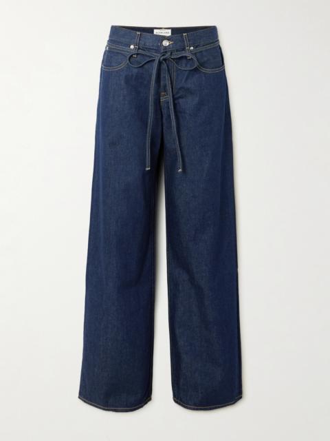 SLVRLAKE Mica Belted Low-rise Wide-leg Jeans