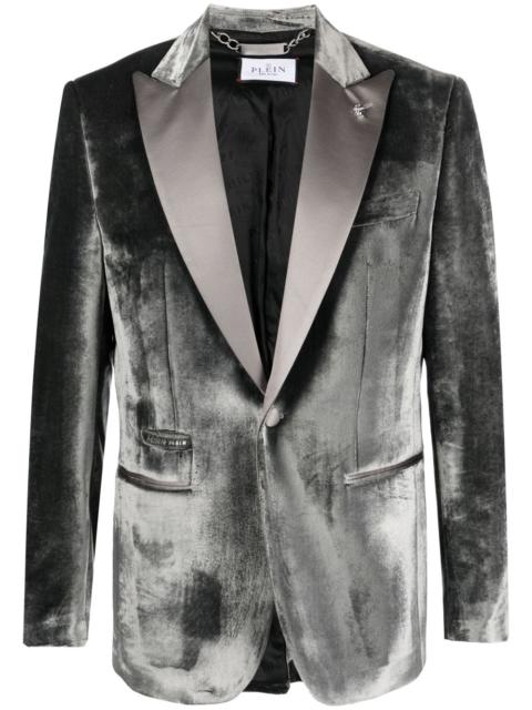 PHILIPP PLEIN single-breasted velvet blazer