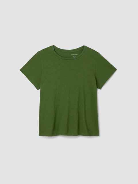 EILEEN FISHER Organic Cotton Slubby Jersey Crew Neck Tee