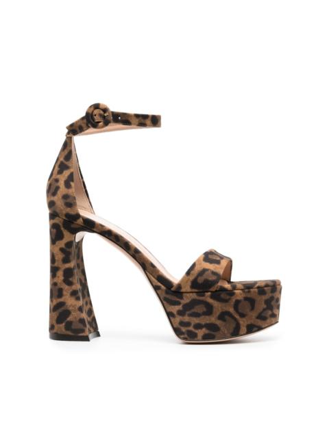 Holly 120mm leopard-print sandals