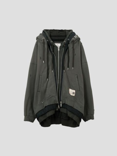 Maison MIHARAYASUHIRO TRIPLE LAYERED ZIP-UP HOODIE