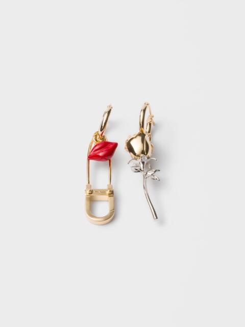 Prada Enameled metal earrings