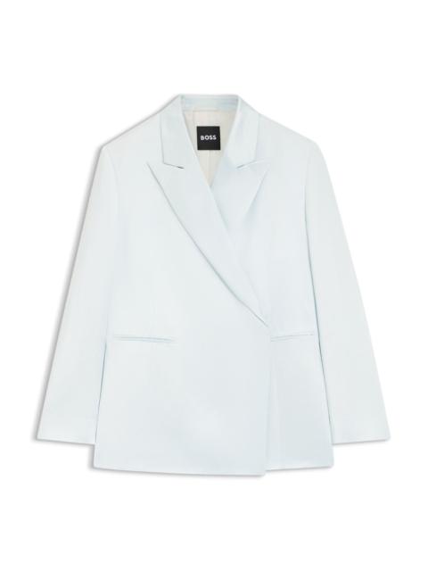 BOSS RELAXED-FIT BLAZER IN SOFT SATEEN