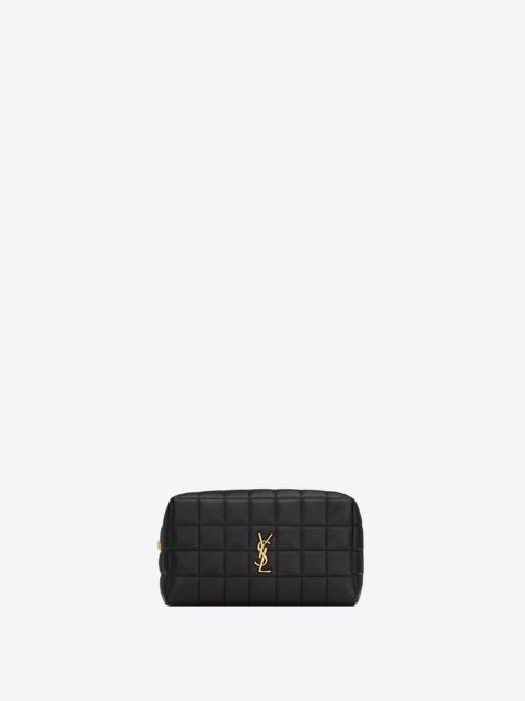 SAINT LAURENT cassandre matelassé carré small cosmetic pouch in lambskin