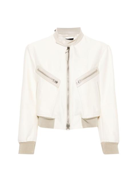 contrasting-trim jacket