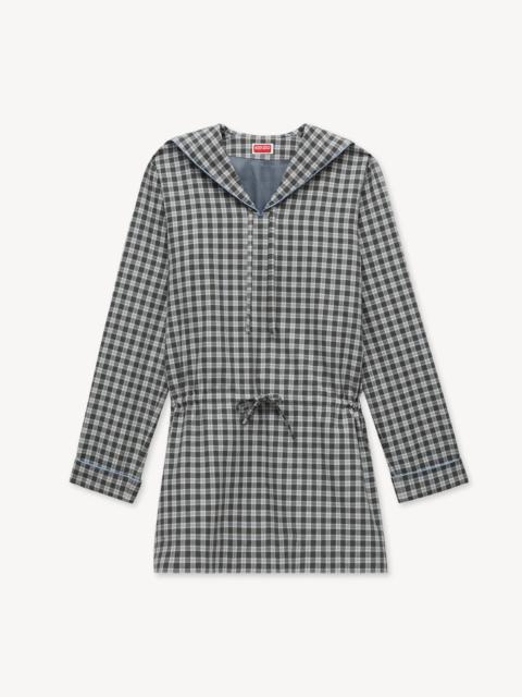 KENZO 'KENZO Checks' short dress in wool cotton