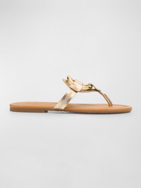 Hana Metallic Ring Thong Sandals