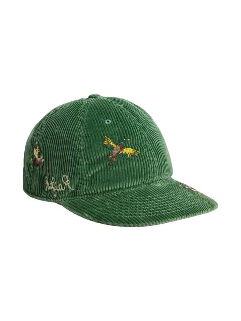 Polo Ralph Lauren Embroidered Duck 5 Panel Corduroy Strapback Hat "Green" 710B26108001