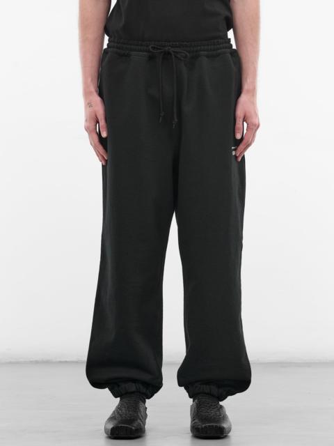 Comme des Garçons Homme Black Cotton Logo Wide Joggers