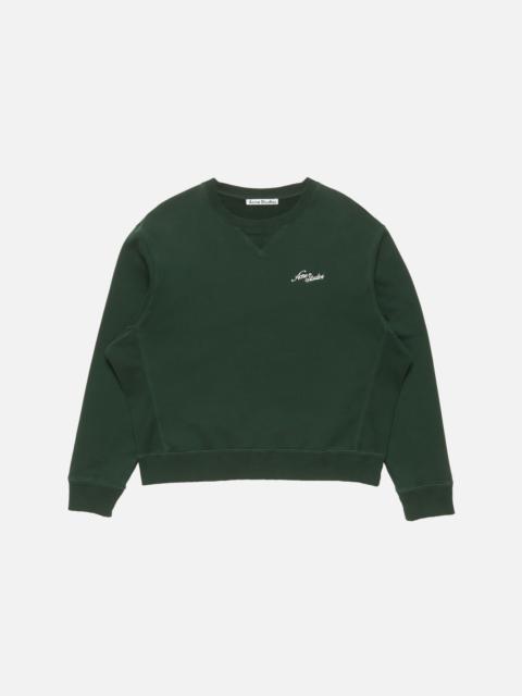 Acne Studios Fleece sweatshirt with logo - Dark green