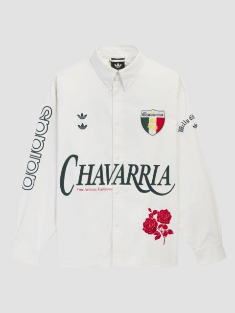adidas Originals Men's adidas x Willy Chavarria Cotton Button-Down Shirt - Off White