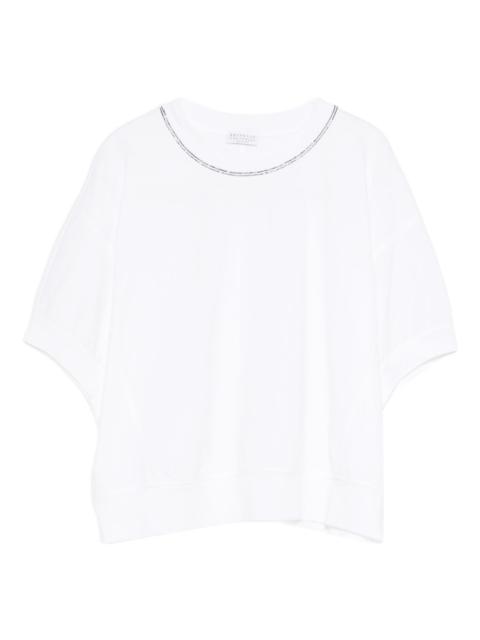 Brunello Cucinelli collar-embellishment T-shirt