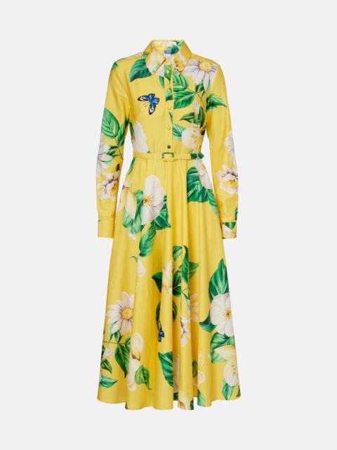 LEO LIN Zara floral cotton shirt dress