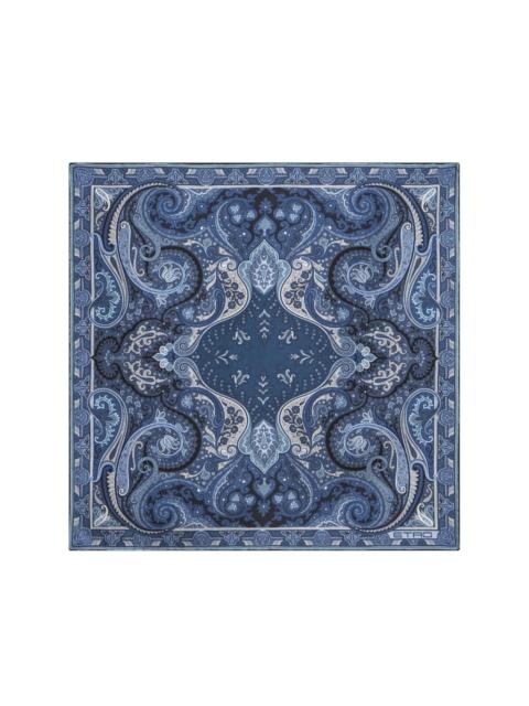 Etro printed silk pocket square