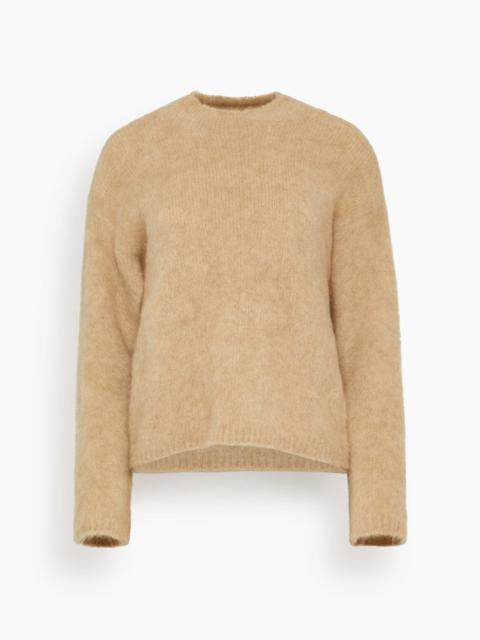 forte_forte Stretch Baby Suri Alpaca Oversized Sweater in Honey