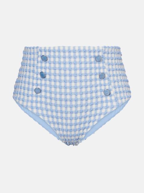 SIMKHAI Ginger gingham bikini bottoms