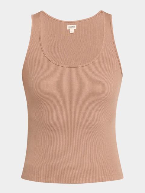 L'AGENCE Adira Scoop-Neck Tank Top