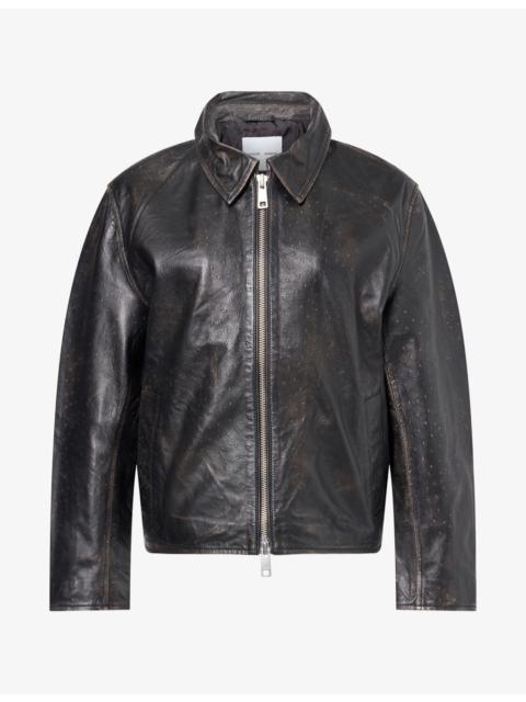SAMSØE SAMSØE Salylo Texture Leather Jacket