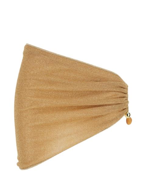 Oséree Lumière asymmetric beaded mini skirt