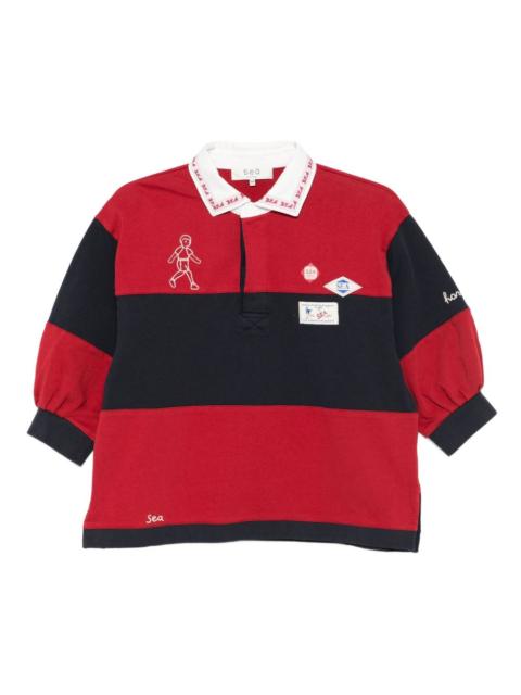 Sea striped polo top