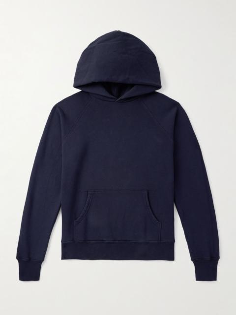 LES TIEN Cotton-Jersey Hoodie Navy