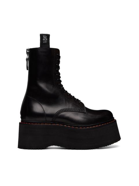 R13 Black Double Stack Boots
