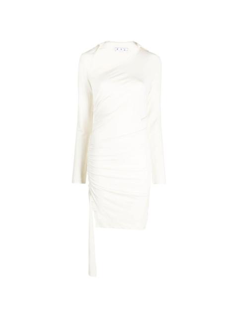 Off-White asymmetric ruched minidress