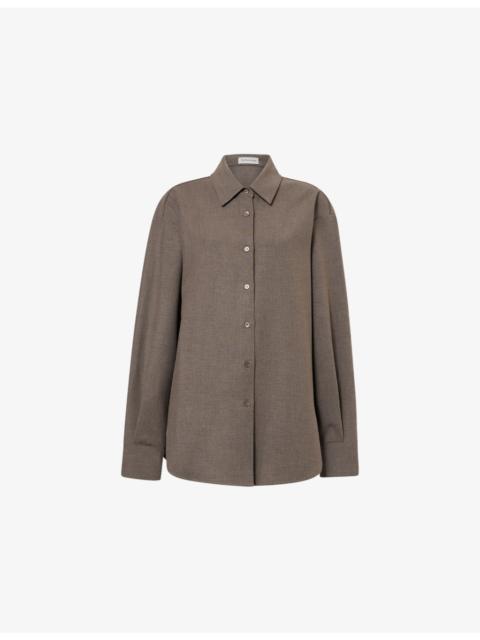 The Frankie Shop Peri Double-Weave Shirt