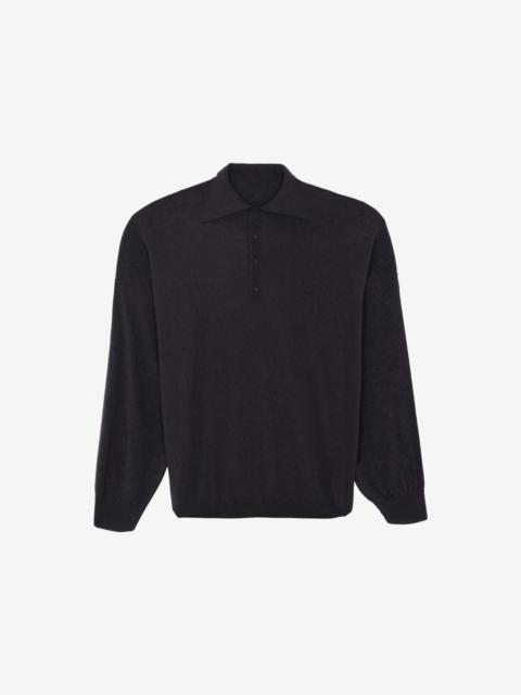 The Frankie Shop Croydon Padded Knit Polo - Black