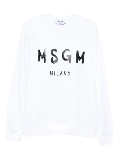 MSGM logo-print crew-neck sweatshirt