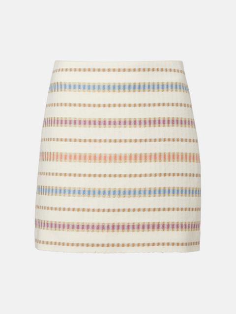 VERONICA BEARD Ohemia cotton and wool-blend miniskirt