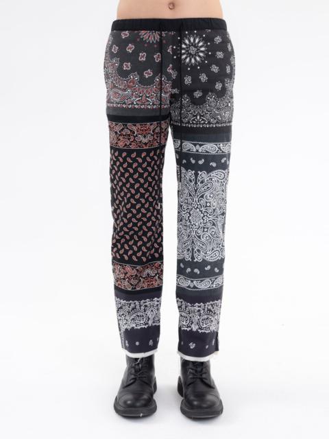 Children of the Discordance Black BANDANA PATCHWORK PANTS