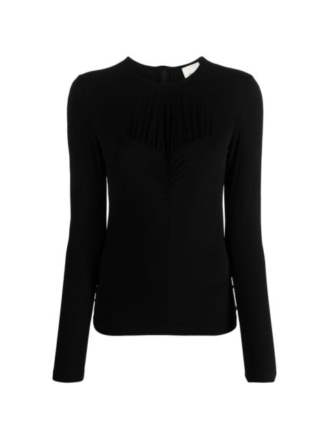 bustier-effect slim-cut blouse