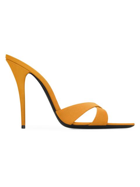 SAINT LAURENT Women's Kirat Sandals in Satin Crepe - Yellow