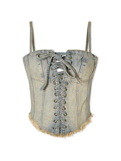 MISBHV MISBHV Laced Up Denim Corset Top