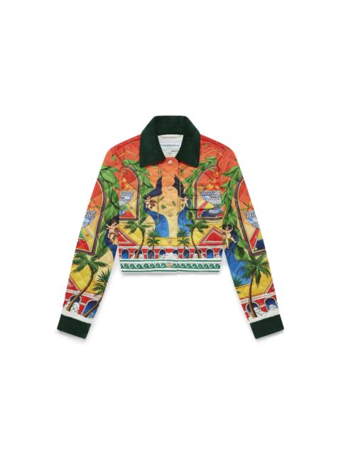 CASABLANCA Triomphe D'Orange Quilted Cropped Jacket | Casablanca Paris