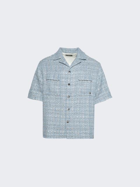 AMIRI Boucle Camp Shirt Ashley Blue