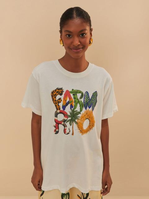 FARM RIO Off-White Farm Rio Wild Relaxed T-Shirt