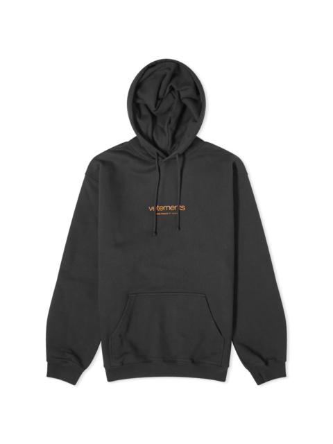 VETEMENTS Urban Logo Hoodie