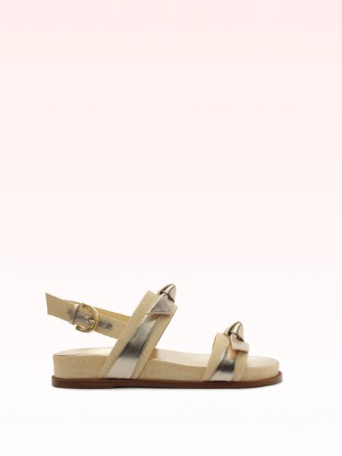 ALEXANDRE BIRMAN CLARITA RAFFIA SPORT SANDAL GOLDEN