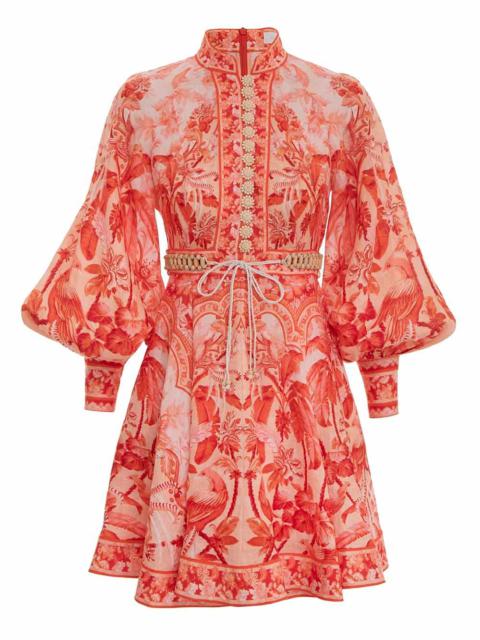 Zimmermann LYRE BILLOW SLEEVE MINI DRESS