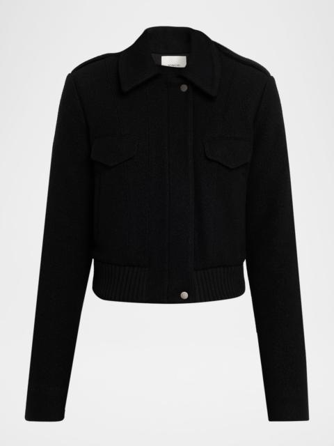 Vince Cropped Wool-Blend Jacket
