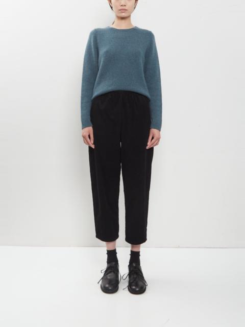 apuntob Cotton Corduroy Tapered Cropped Pants – Black