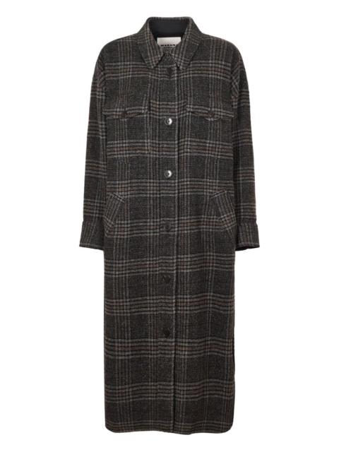 Isabel Marant Étoile checked buttoned coat