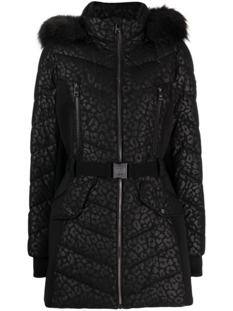 MICHAEL KORS leopard-print puffer coat