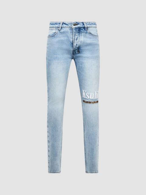 Ksubi Men's Van Winkle Kristal Logo Skinny Jeans - Denim