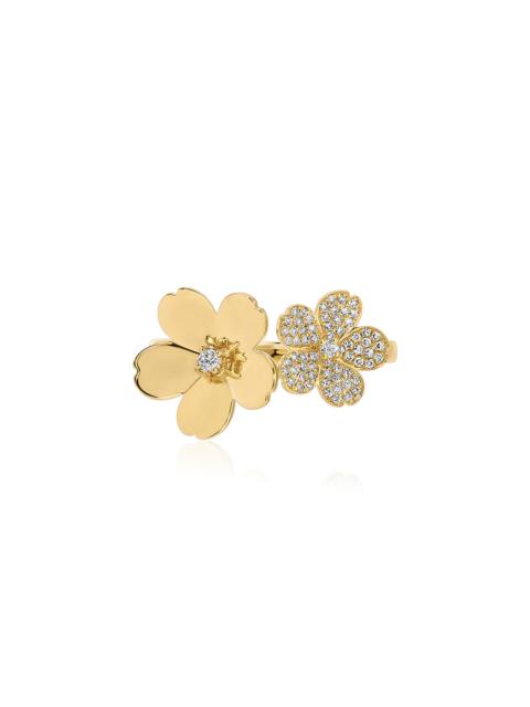 EF Collection Cherry Blossom 14K Yellow Gold Diamond Ring