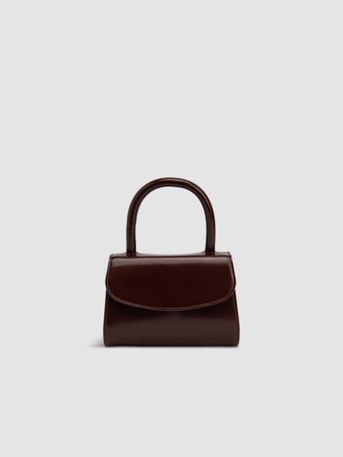 BY FAR Mini 2.0 Semi Patent Top-Handle Bag